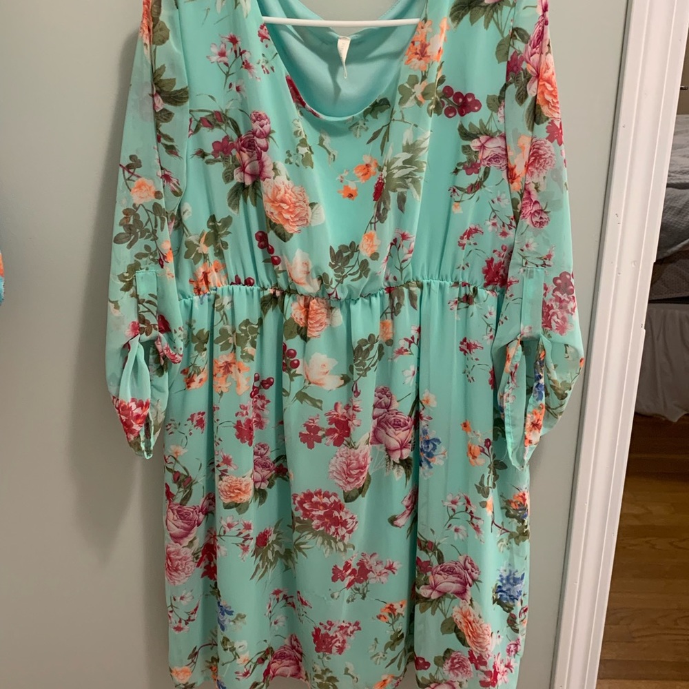 3/4 sleeve Pink Blush dress.